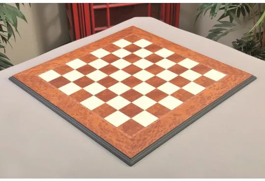 Elm Burl and Bird's Eye Maple Superior Traditional Chess Board