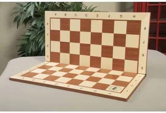 Folding Maple and Mahogany Wooden Tournament Chess Board