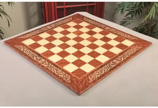 INLAID - Vavona Burl & Maple Superior Traditional Chess Board - Gloss Finish