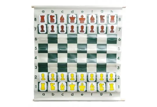 28" Pouch-Style Chess Demonstration (Teaching) Board Set with Deluxe Carrying Bag