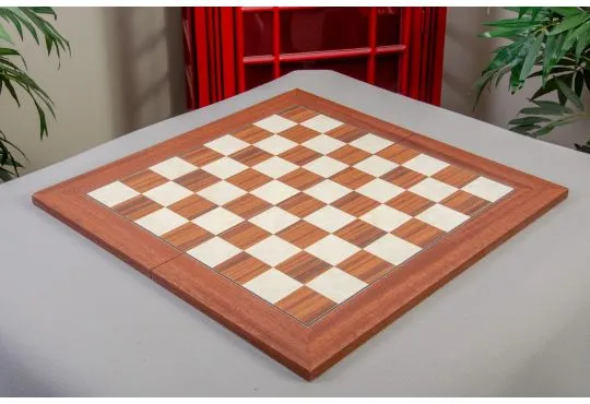 IMPERFECT - Folding Standard Traditional Chess Board 2.25" Squares - Bird's Eye Maple & Indian Rosewood