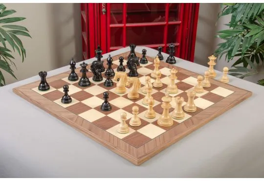 IMPERFECT - 4.4" Teramo - GENUINE EBONY / BOXWOOD - Wood Chess Pieces