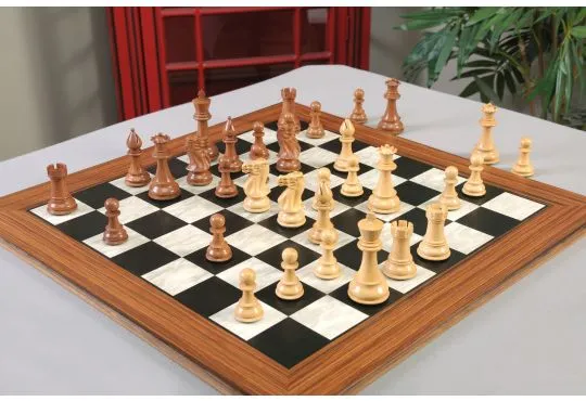 Imperfect - The Classic Chess Set - Pieces Only - 4.0" King - Golden Rosewood