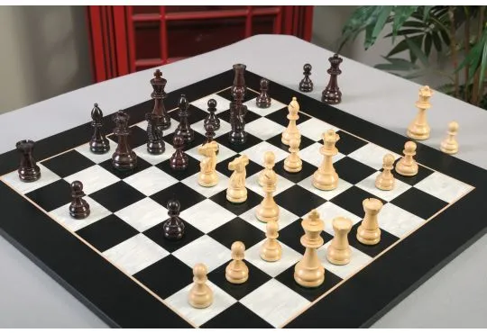 IMPERFECT - The Manila Series Chess Pieces - 3.75" King - Indian Rosewood and Natural Boxwood