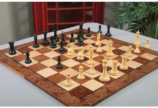 IMPERFECT - The Collector Luxury Chess Set - Pieces Only - 3.75" King - Genuine Ebony