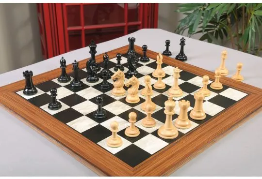 IMPERFECT - The Aversa Luxury Chess Set - Pieces Only - 4.0" King - Genuine Ebony