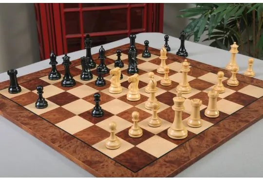 IMPERFECT - The Margate Chess Pieces - 4.0" King - Genuine Ebony and Natural Boxwood
