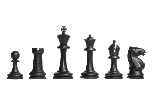 The Competition Series Plastic Chess Pieces - 3.75" King Height