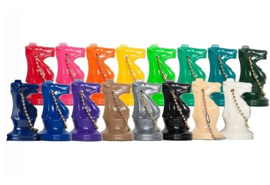 Plastic Chess Pieces Key Chains - Color Knight