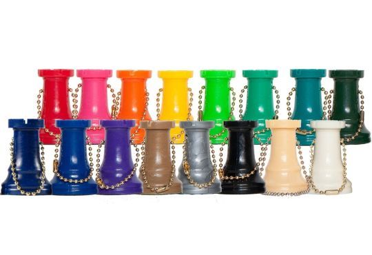 Plastic Chess Pieces Key Chains - Color Rook