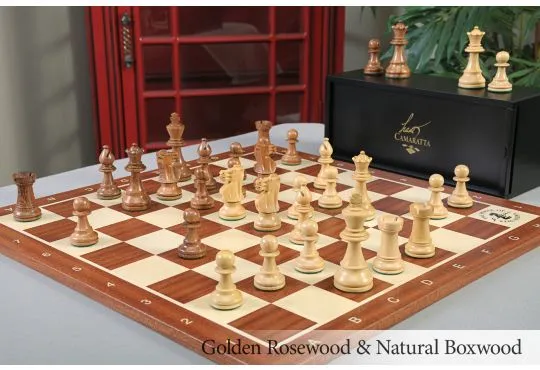 The French Lardy Tournament Series Wood Chess Set, Box, & Board Combination