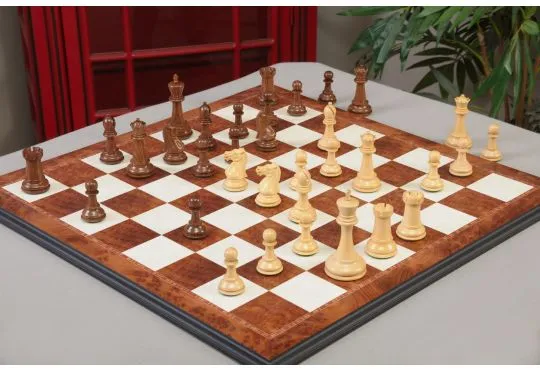 IMPERFECT - The Marshall Series Chess Set - Pieces Only - 4.0" King - Golden Rosewood 