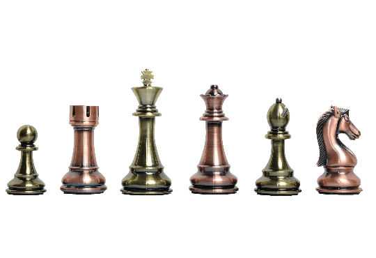 The Candidates Series Chess Pieces - 4.25" King - Metallic