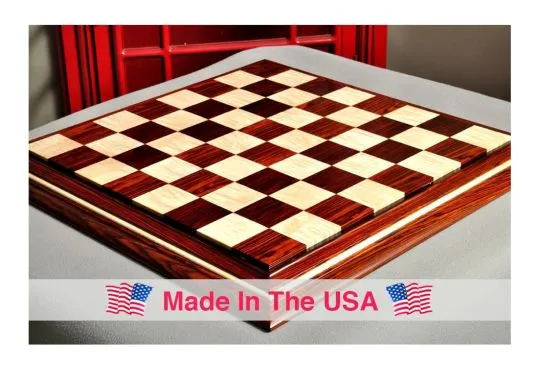 Signature Contemporary II Chess Board - Cocobolo / Curly Maple - 2.5" Squares