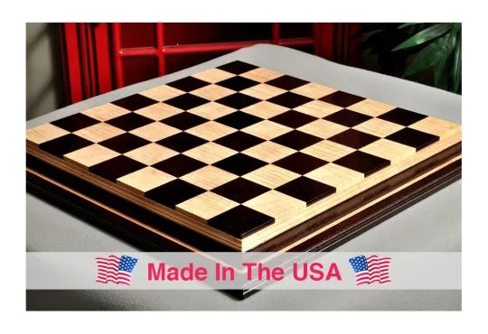Signature Contemporary IV Luxury Chess board - AFRICAN PALISANDER / CURLY MAPLE - 2.5" Squares