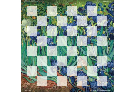 Irises - Full Color Vinyl Chess Board