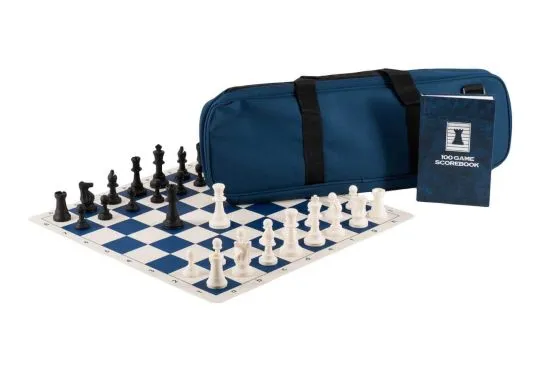 The Chess Expert's Combination - Regulation Silicone Pieces | Silicone Chess Board | Deluxe Bag | Luxe Scorebook