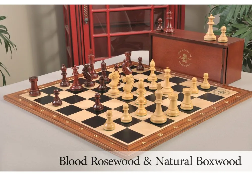 Queens Gambit Series Complete Chess Set Boxwood & Ebony 