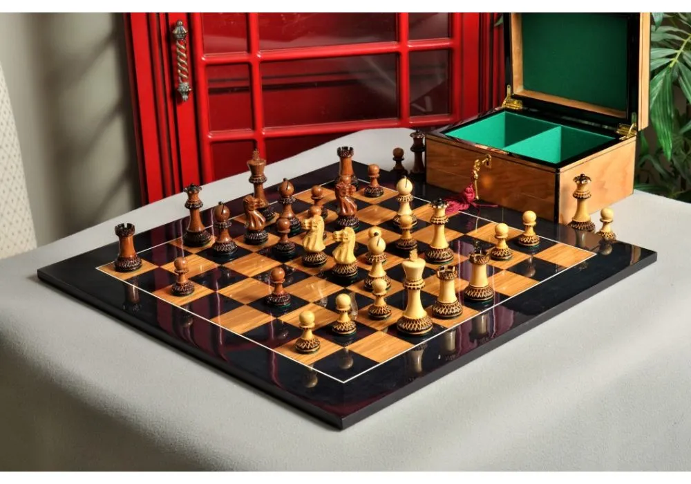 European Chess set Combo including a plastic board and a matching chess  clock