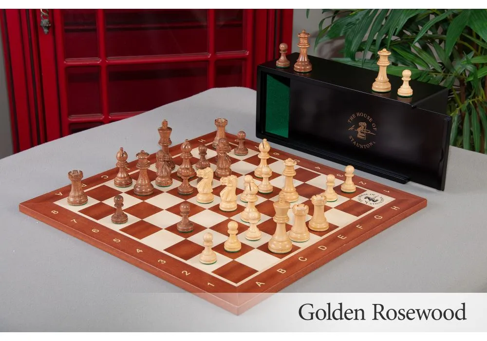 Mahogany and Maple Wooden Tournament Chess Board