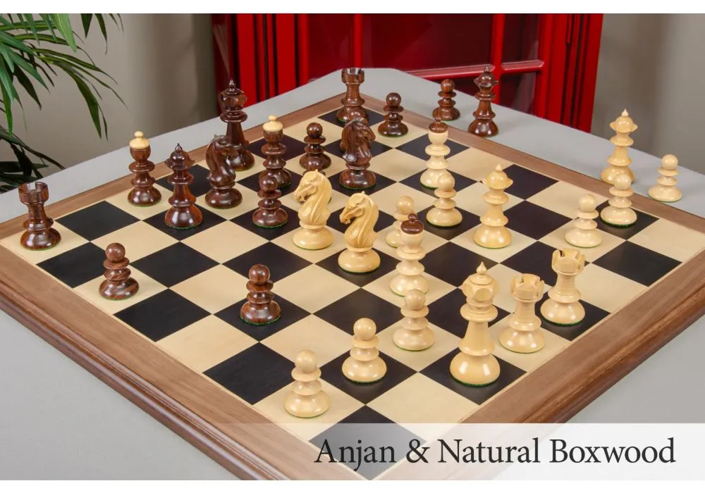 Old English Classic Chess Set with Gold Rosewood & Boxwood Pieces