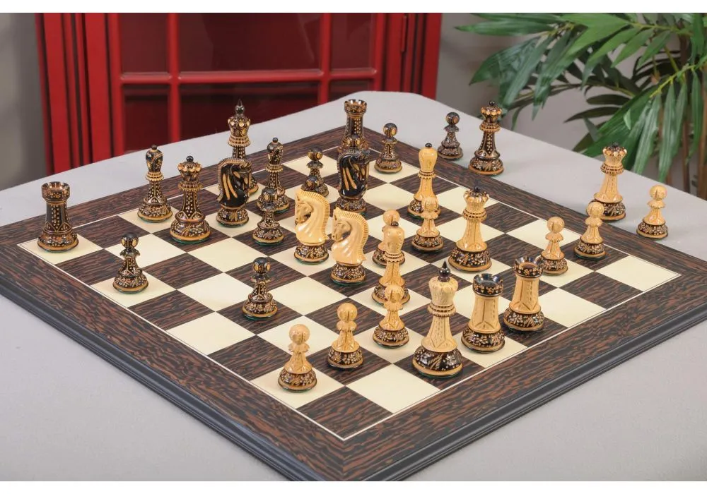 Signature Contemporary VI Luxury Chess board - TIGER EBONY / BIRD'S EYE  MAPLE - 2.5 Squares