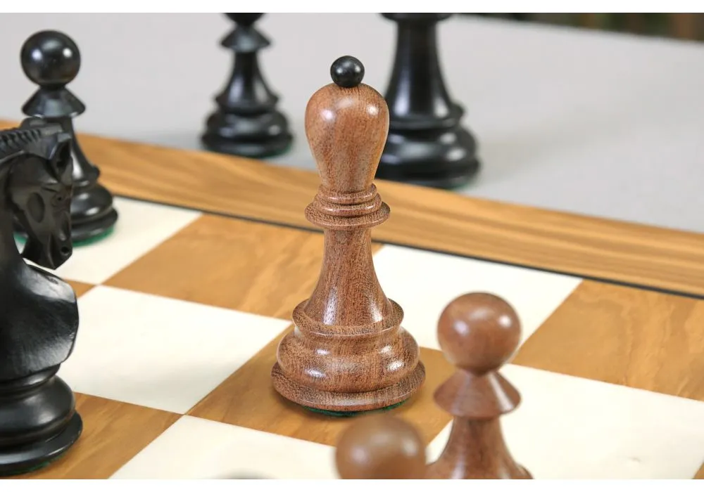 The House of Staunton Folding Mahogany and Maple Wooden Chess Board - 2.25  with Notation & Logo