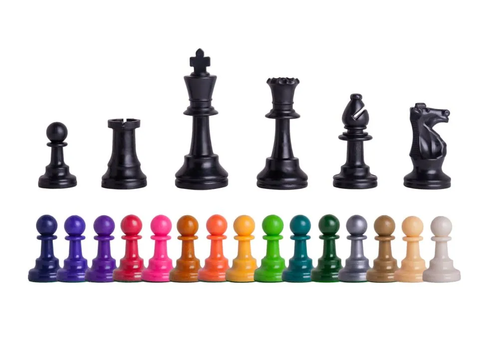 Basic Chess Set Combination with Silicone Chess Board and Single Weighted  Regulation Plastic Chess Pieces