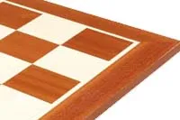 Mahogany and maple wood chess board corner